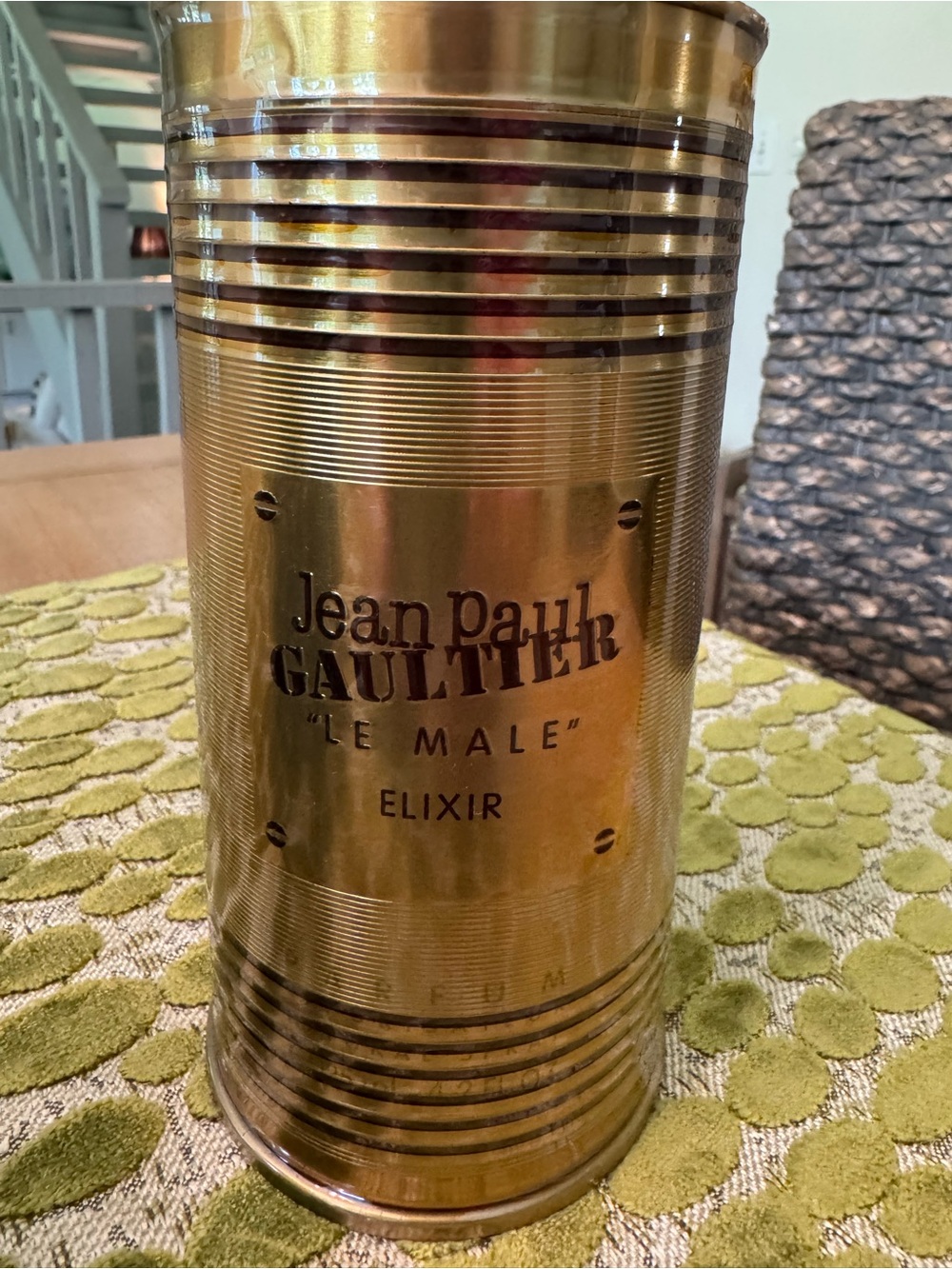 New Sealed Jean Paul Gaultier Gold Metal Fragrance Canister